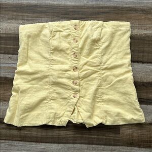 Abercrombie & Fitch Yellow Button-Up Top